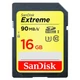 SANDISK EXTREME SDHC 16GB CLASS 10 UHS-I U3 V30 90/40 MB/s